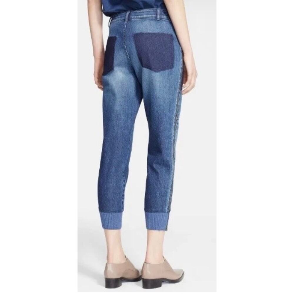 Stella Mccartney Side Zip Patchwork Knit Ankle Jo… - image 2